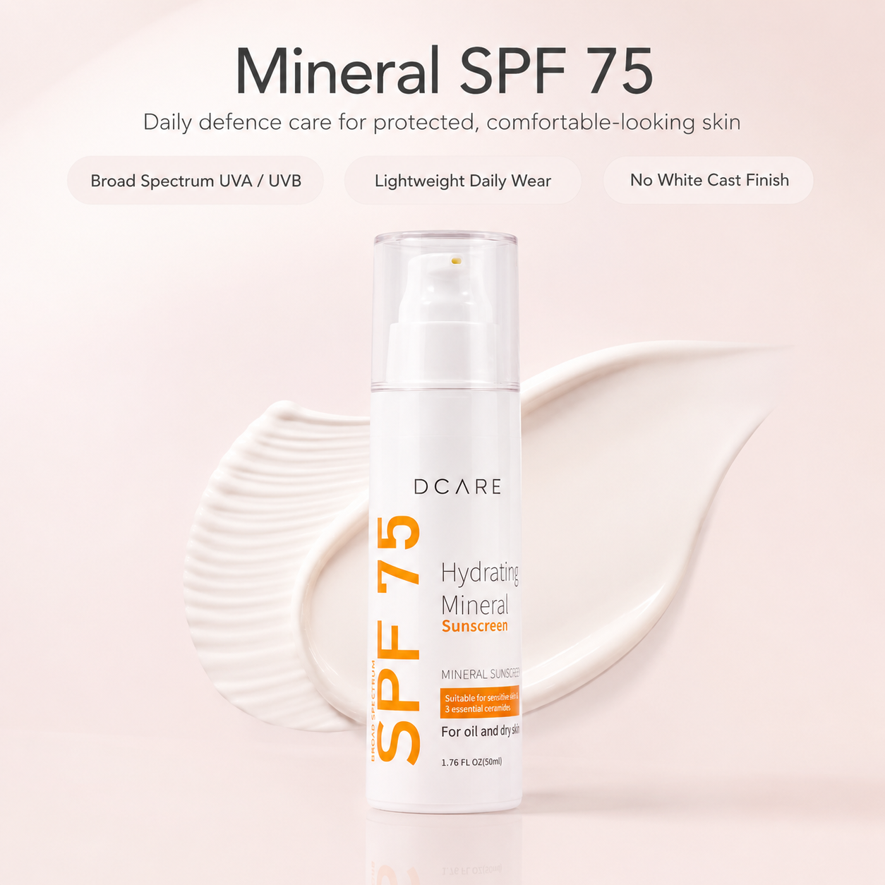 DCARE Mineral Sunscreen SPF 75