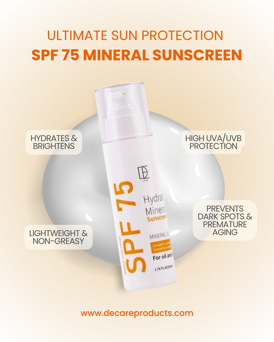 DCARE Mineral Sunscreen SPF 75